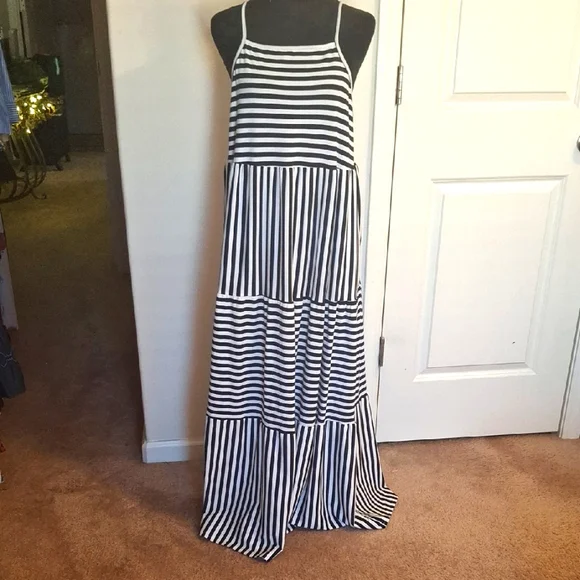 SHEIN | Dresses | Shein Black And White Striped Dress | Poshmark
